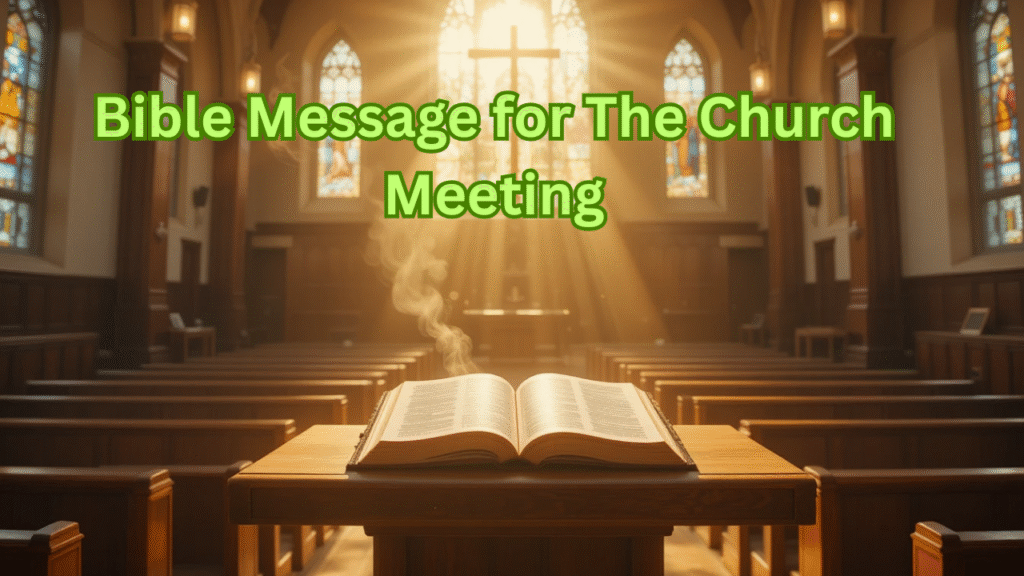 Bible Message for The Church Meeting