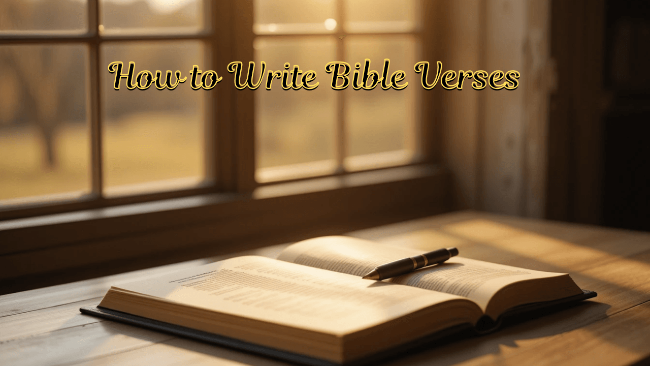 How to Write Bible Verses